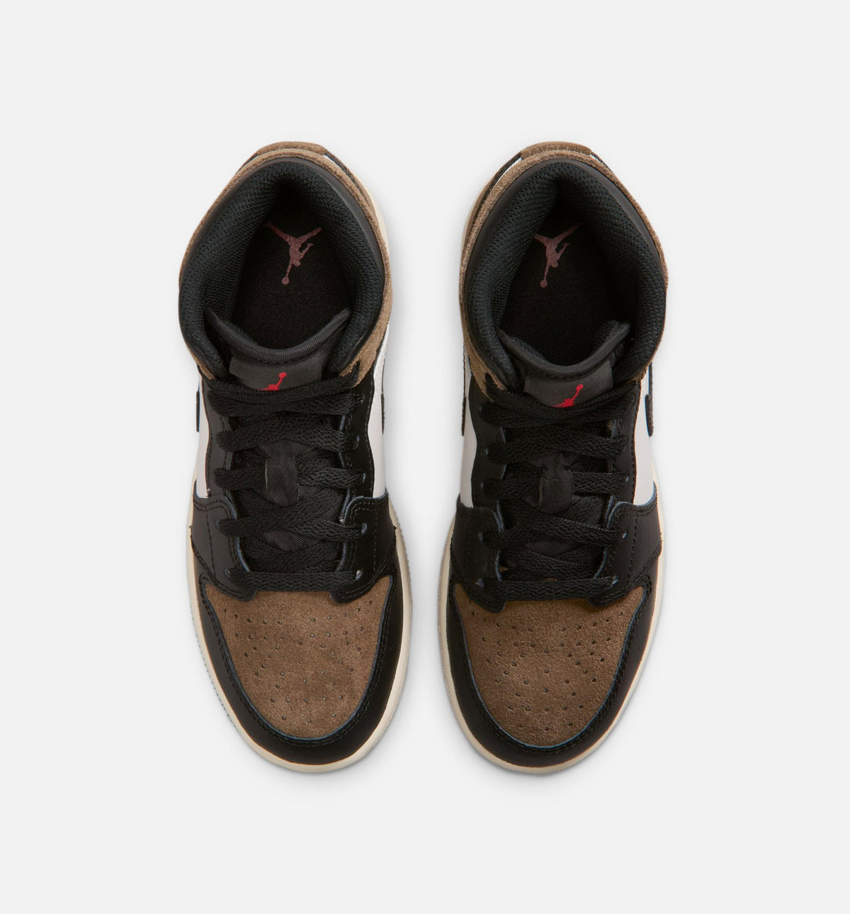 Air Jordan 1 Mid "Palomino" Grade School Lifestyle Shoes – Black/Phantom/Palomino/University Red