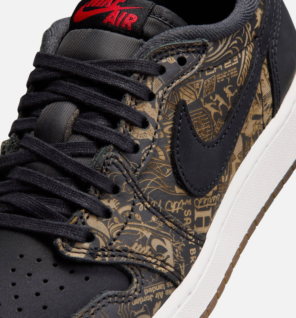 Air Jordan 1 Retro Low OG "Laser Black and Varsity Red" Grade School Lifestyle Shoes – Black/Varsity Red/Summit White