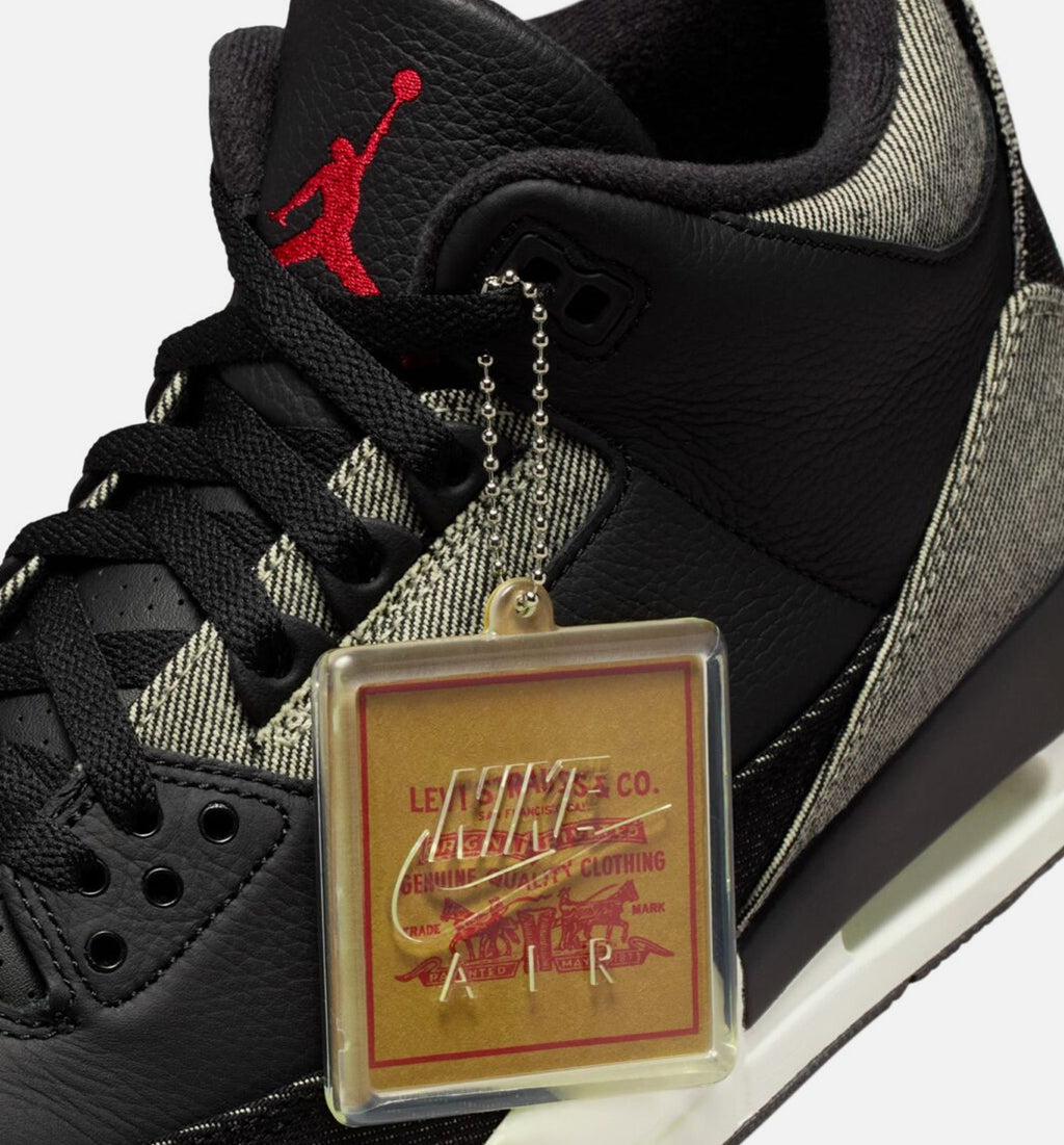 Air Jordan 3 x Levi's Black and White Men's Lifestyle Shoes – Denim/Black/Gym Red