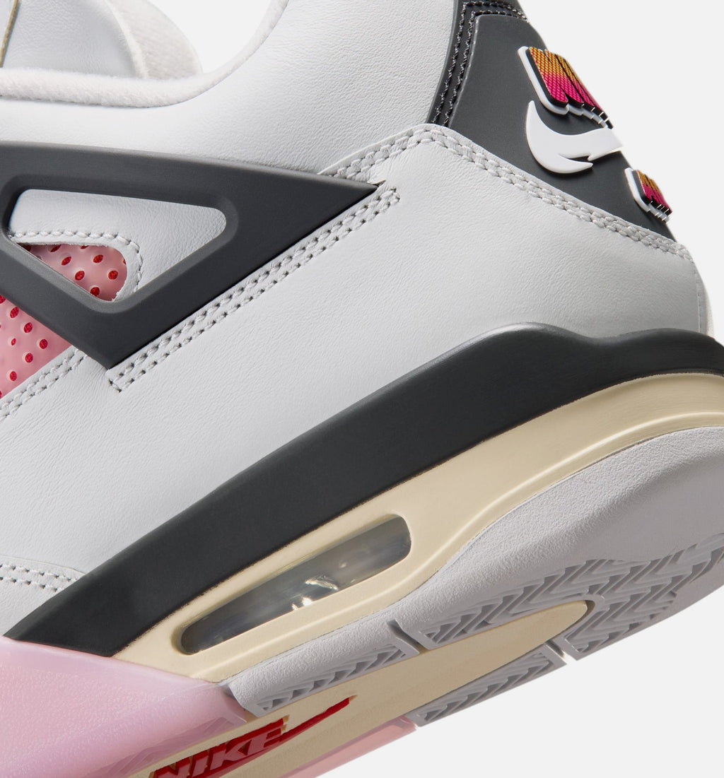 Air Jordan 4 Retro "Comic" Men's Lifestyle Shoes – Off White/Fire Pink/Anthracite