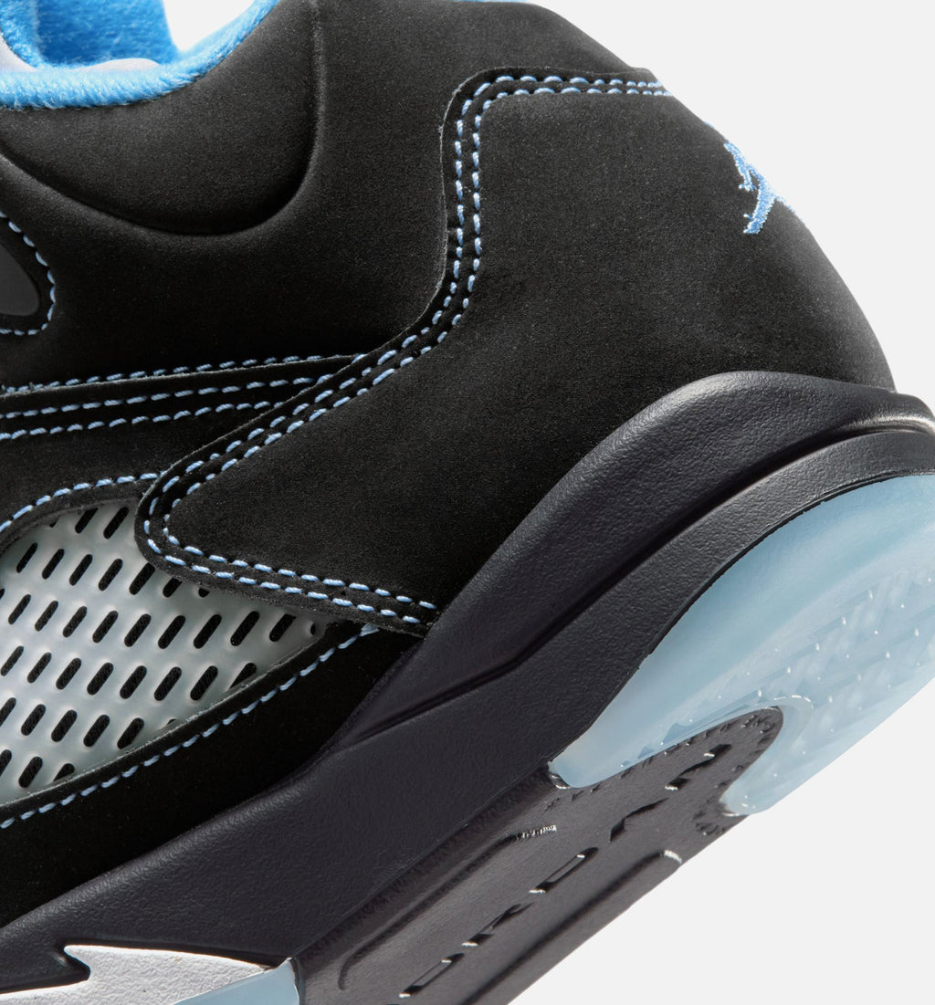 Air Jordan 5 Retro "Black Carolina" Preschool Lifestyle Shoes – Black/University Blue/White