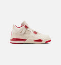 Air Jordan 4 Retro "Valentine's Day" Preschool Lifestyle Shoes – Pale Ivory/Sierra Red/Tough Red