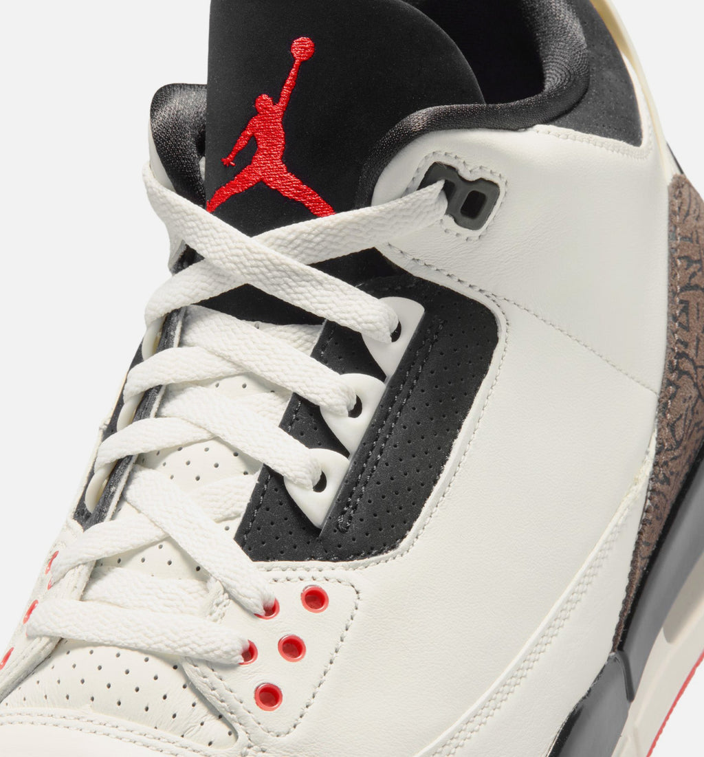 Air Jordan 3 Retro "Sail and University Red" Men's Lifestyle Shoes – Sail/Black/University Red/Pale Ivory