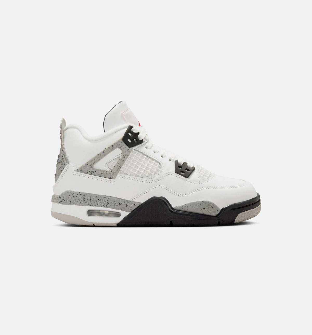 Air Jordan 4 Retro "White Cement" Grade School Lifestyle Shoes – Summit White/Fire Red/Cement Grey/Black
