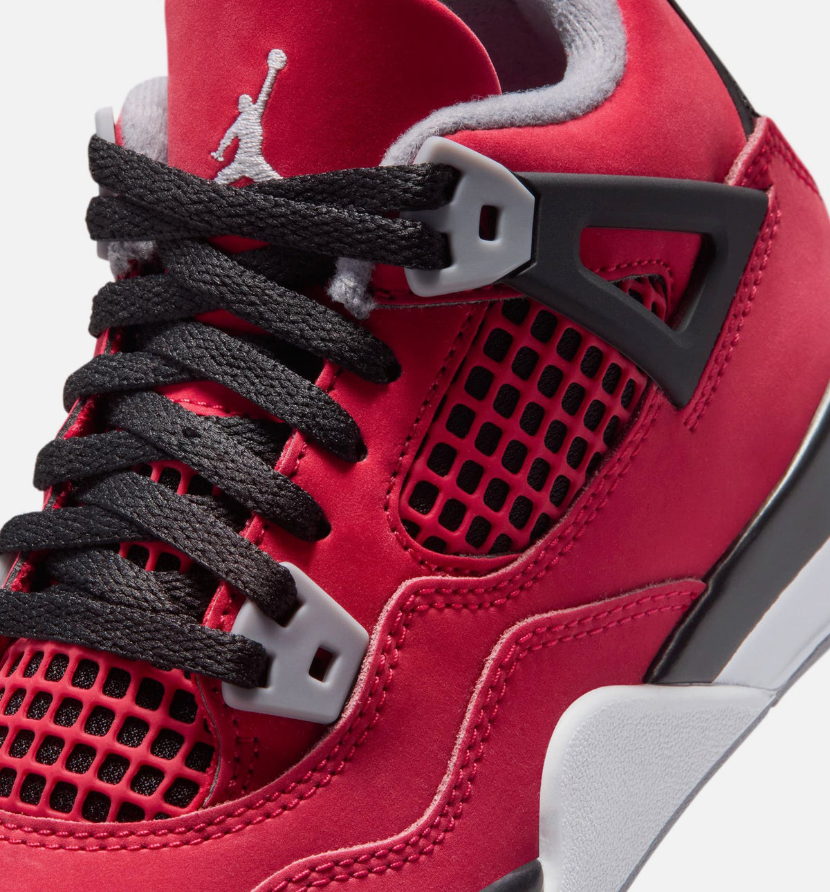 Air Jordan 4 Retro "Toro Bravo" Preschool Lifestyle Shoes – Fire Red/White/Black/Cement Grey