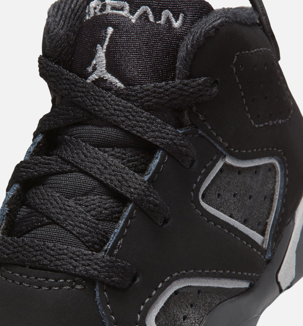 Air Jordan 6 Cap & Gown Infant Toddler Lifestyle Shoes / Black / Reflective Silver