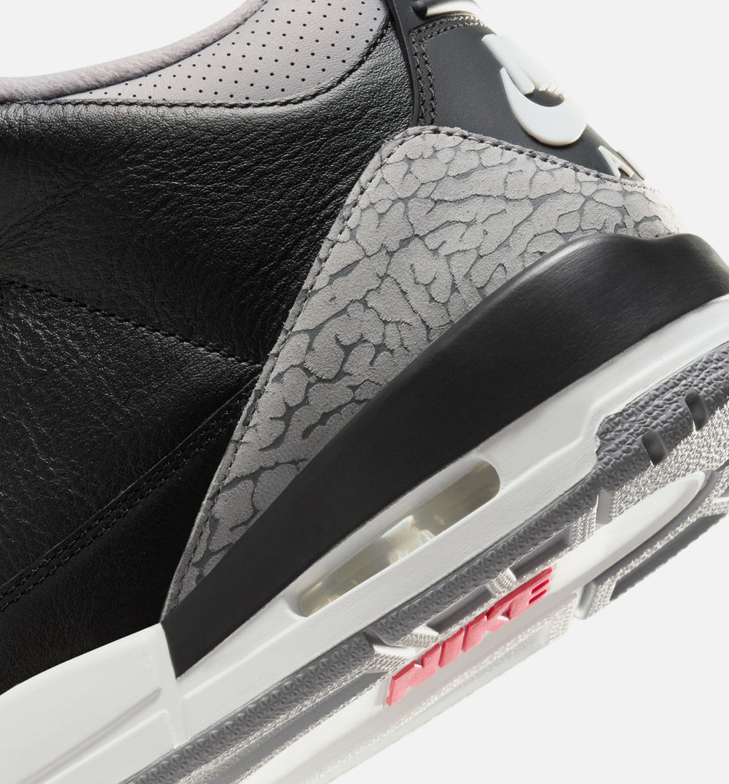 Air Jordan 3 Retro "Black Cement" Men's Lifestyle Shoes – Black/Fire Red/Cement Grey/Summit White