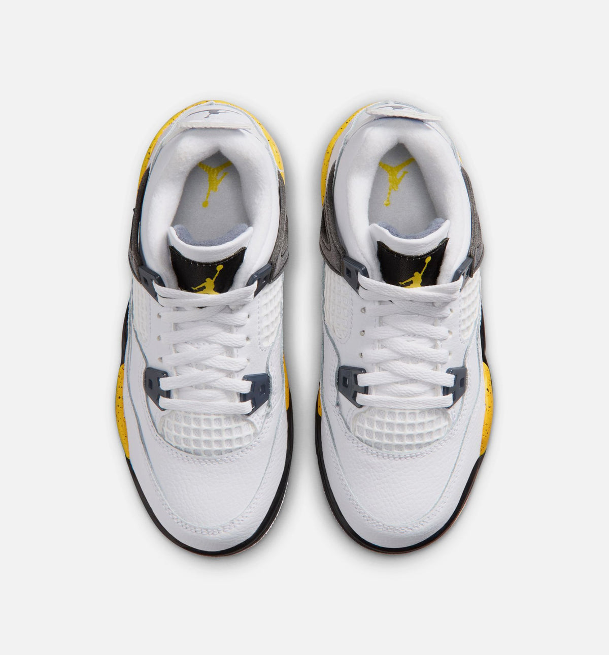 Air Jordan 4 Retro "Rare Air" Tour Yellow Preschool Lifestyle Shoes – White/Dark Blue Grey/Black/Tour Yellow