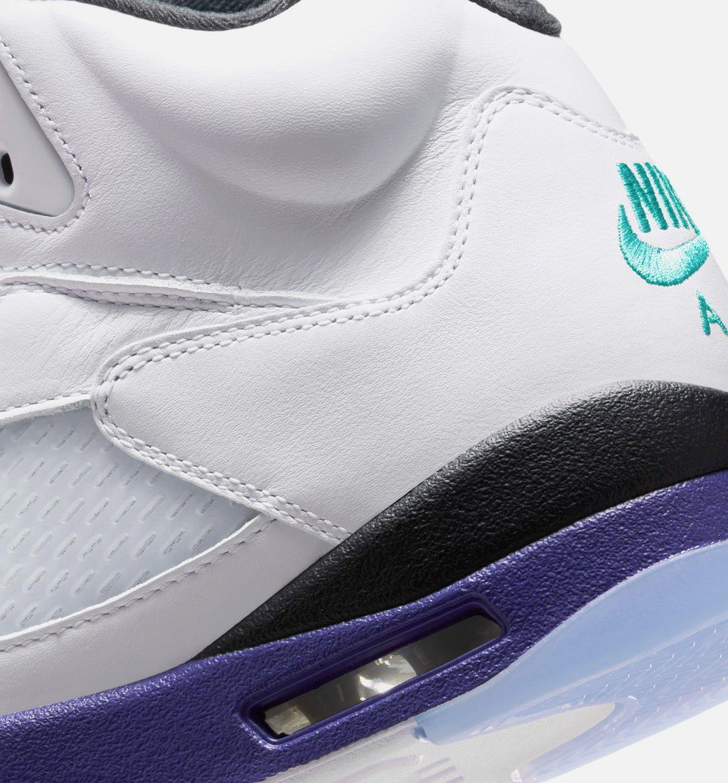 Air Jordan 5 Retro "Grape" Men's Lifestyle Shoes – White/New Emerald/Grape Ice/Black