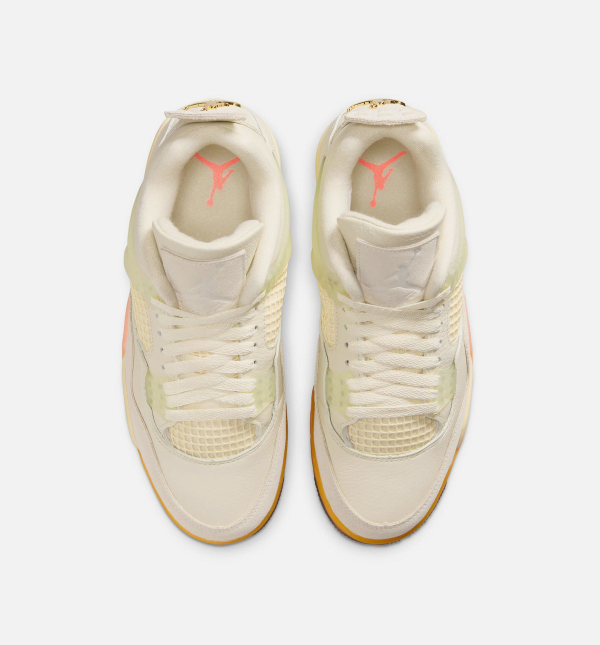 Air Jordan 4 Retro "Birds of Paradise" Women's Lifestyle Shoes – Coconut Milk/Metallic Gold/Muslin/Bright Mango/Sundial/Black