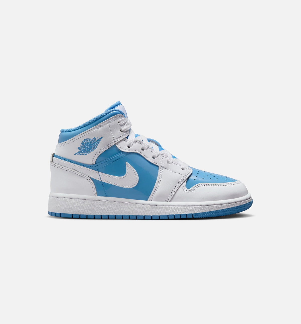 Air Jordan 1 Mid "Legend Blue" Grade School Lifestyle Shoes – White/Legend Blue