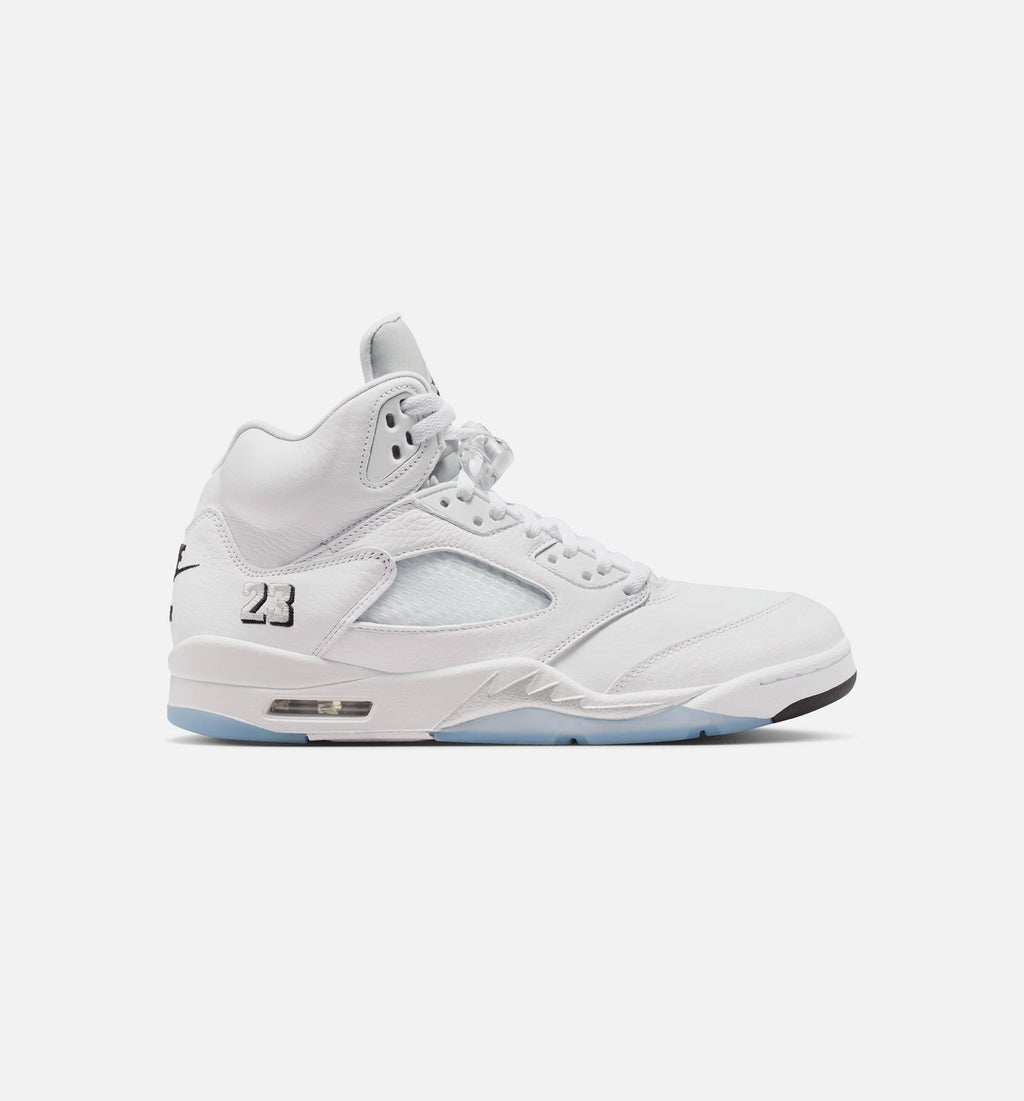 Air Jordan 5 Retro OG Men's Lifestyle Shoes / White / Metallic Silver / Black