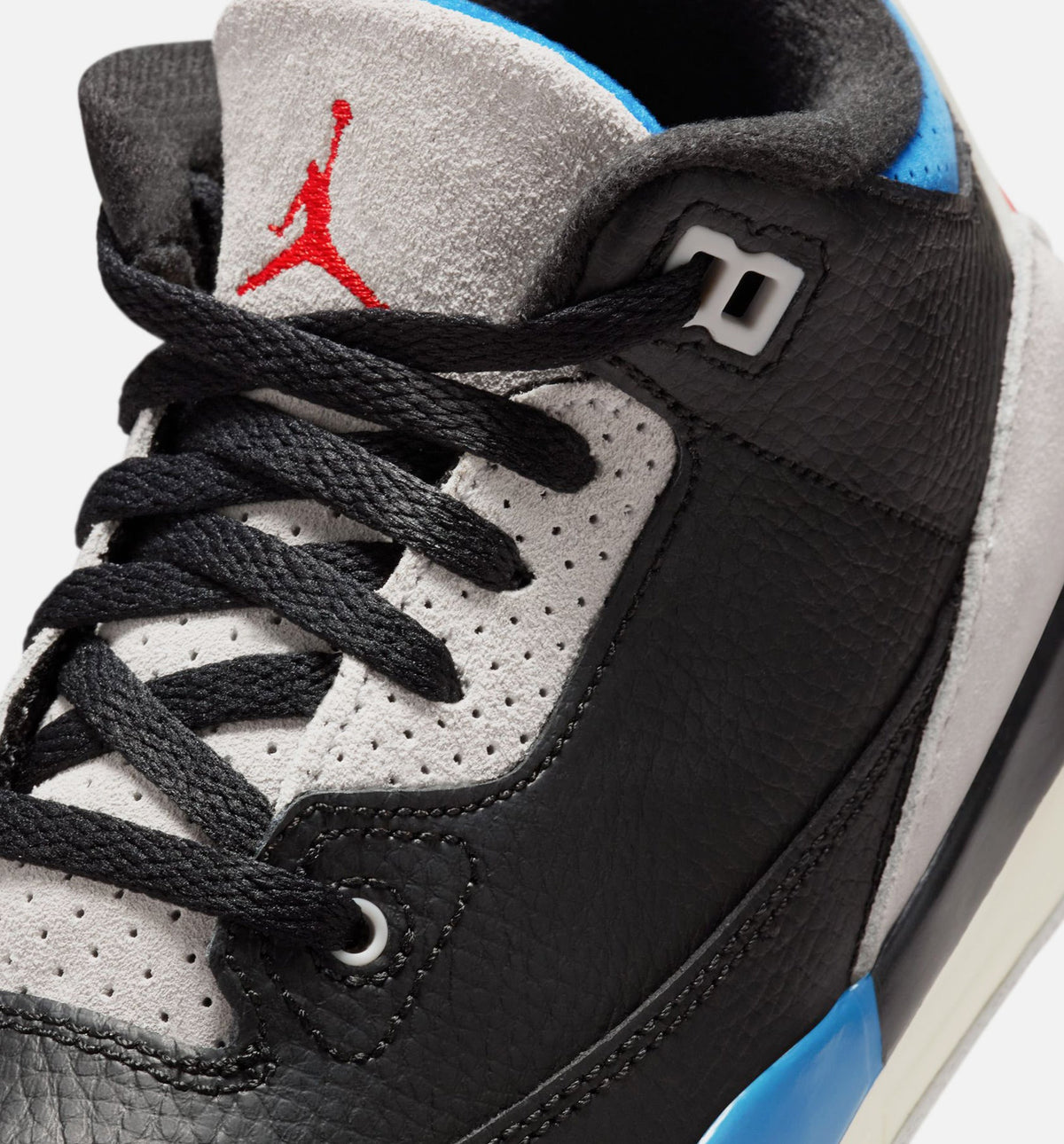 Air Jordan 3 Retro OG "Rare Air" Preschool Lifestyle Shoes – Black/Chile Red/Neutral Grey