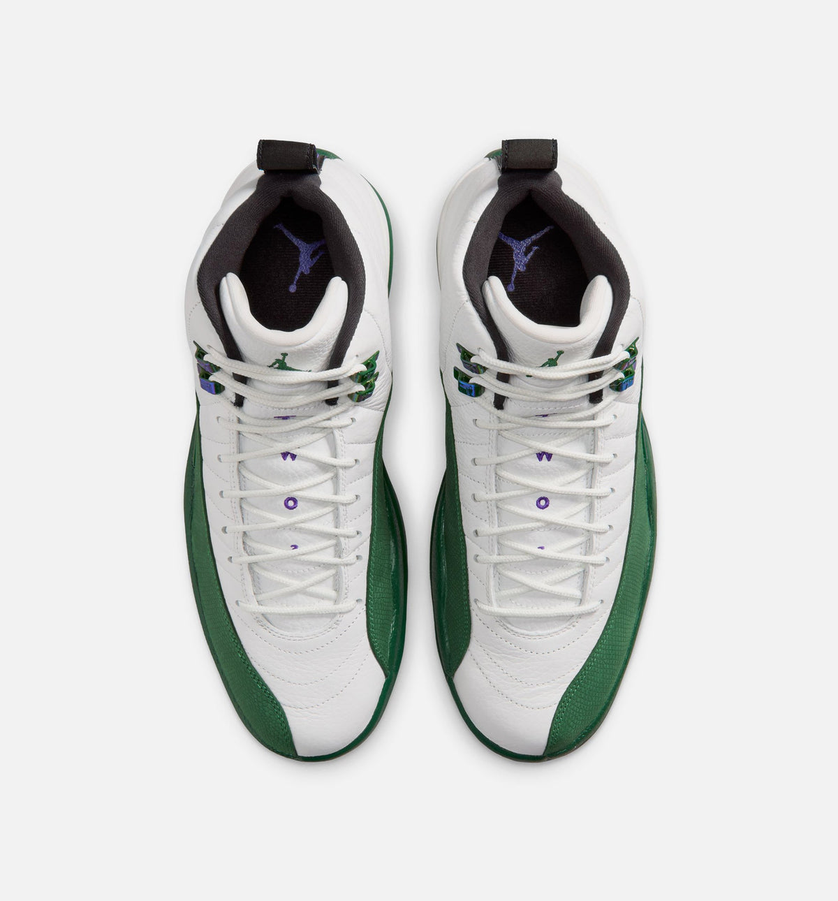 Air Jordan 12 Retro Idols Become Rivals Mens Lifestyle Shoe - Summit WhiteGorge GreenFierce Purple Free Shipping