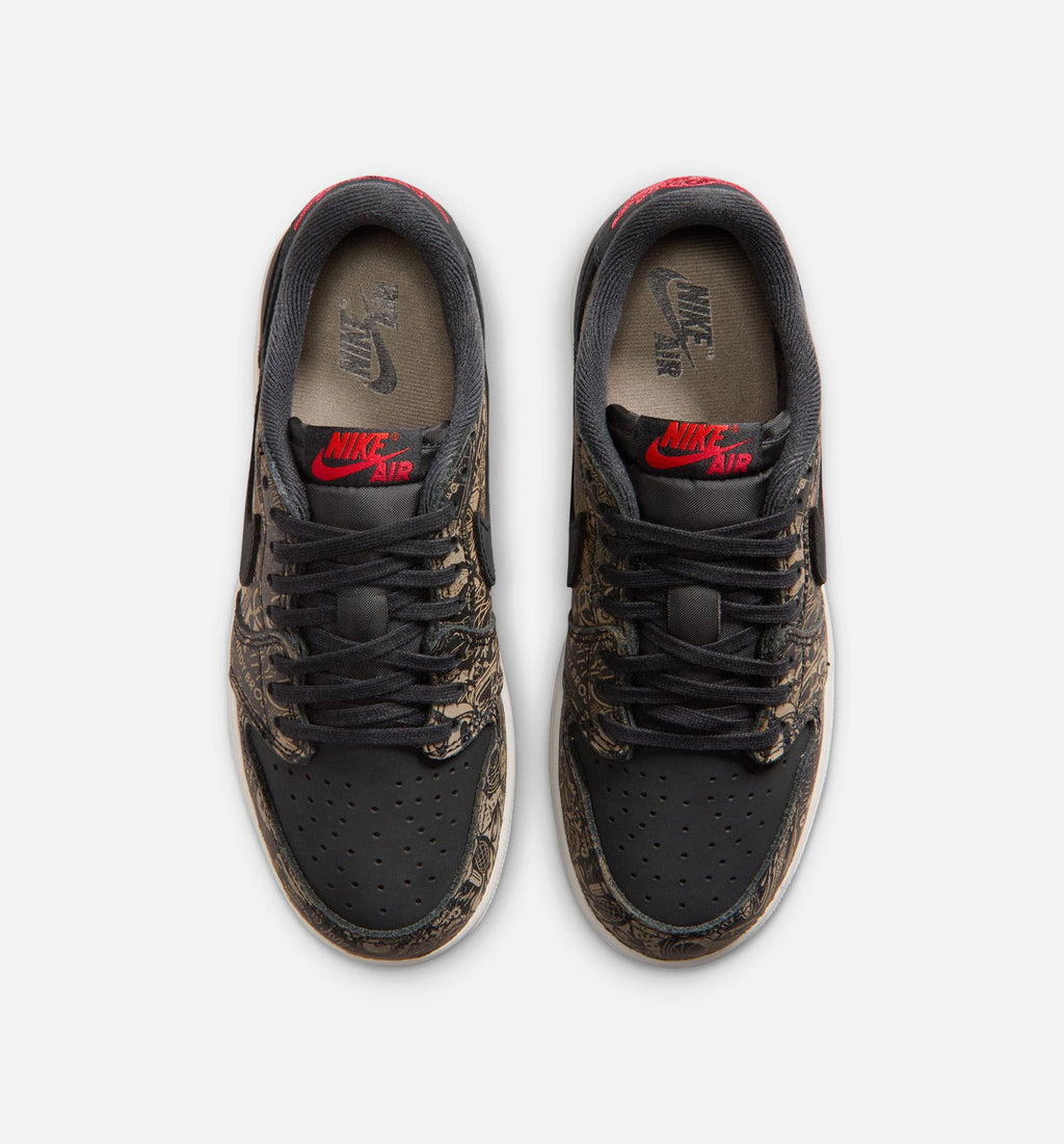 Air Jordan 1 Retro Low OG "Laser Black and Varsity Red" Grade School Lifestyle Shoes – Black/Varsity Red/Summit White