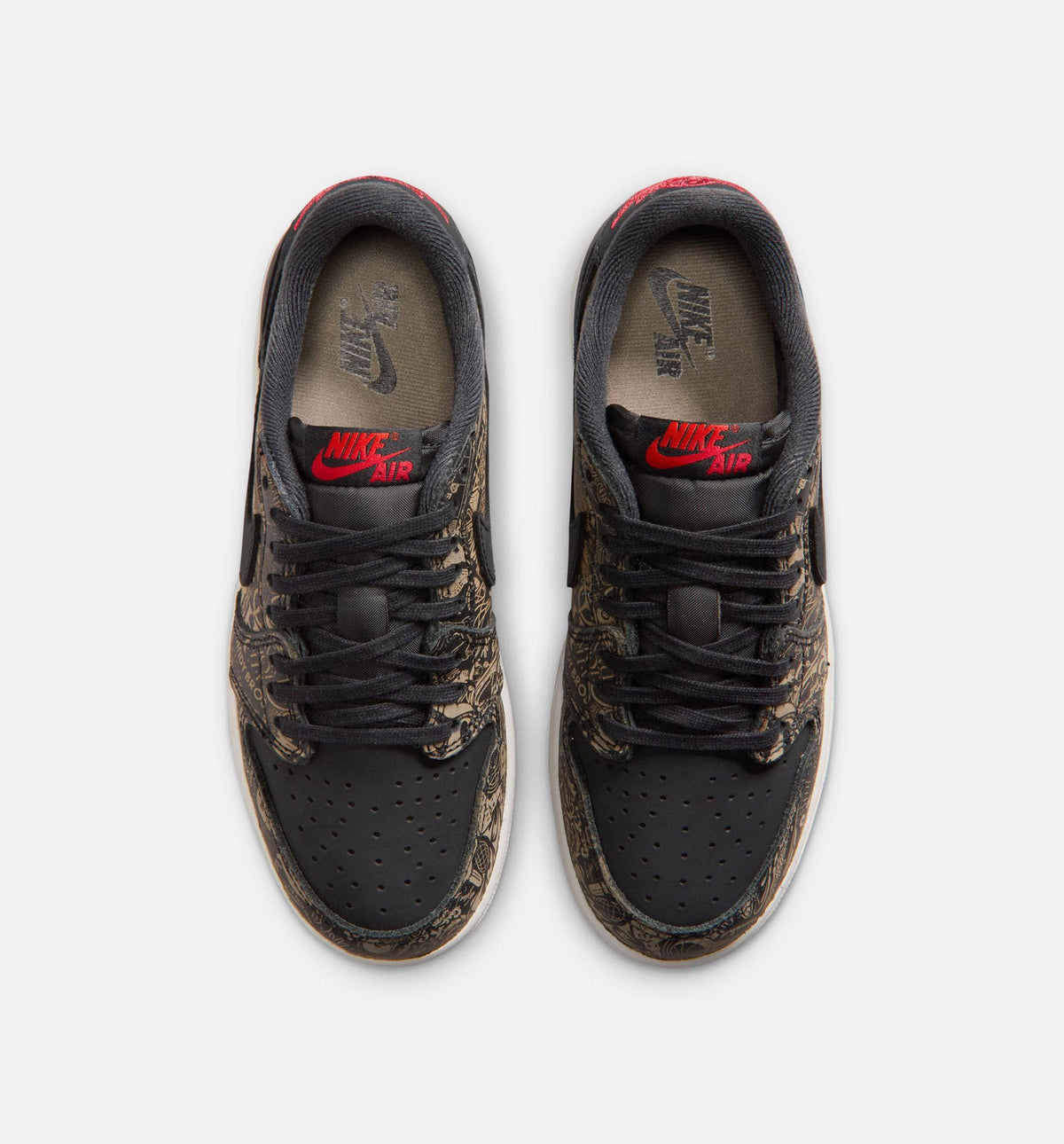 Air Jordan 1 Retro Low OG "Laser Black and Varsity Red" Grade School Lifestyle Shoes – Black/Varsity Red/Summit White