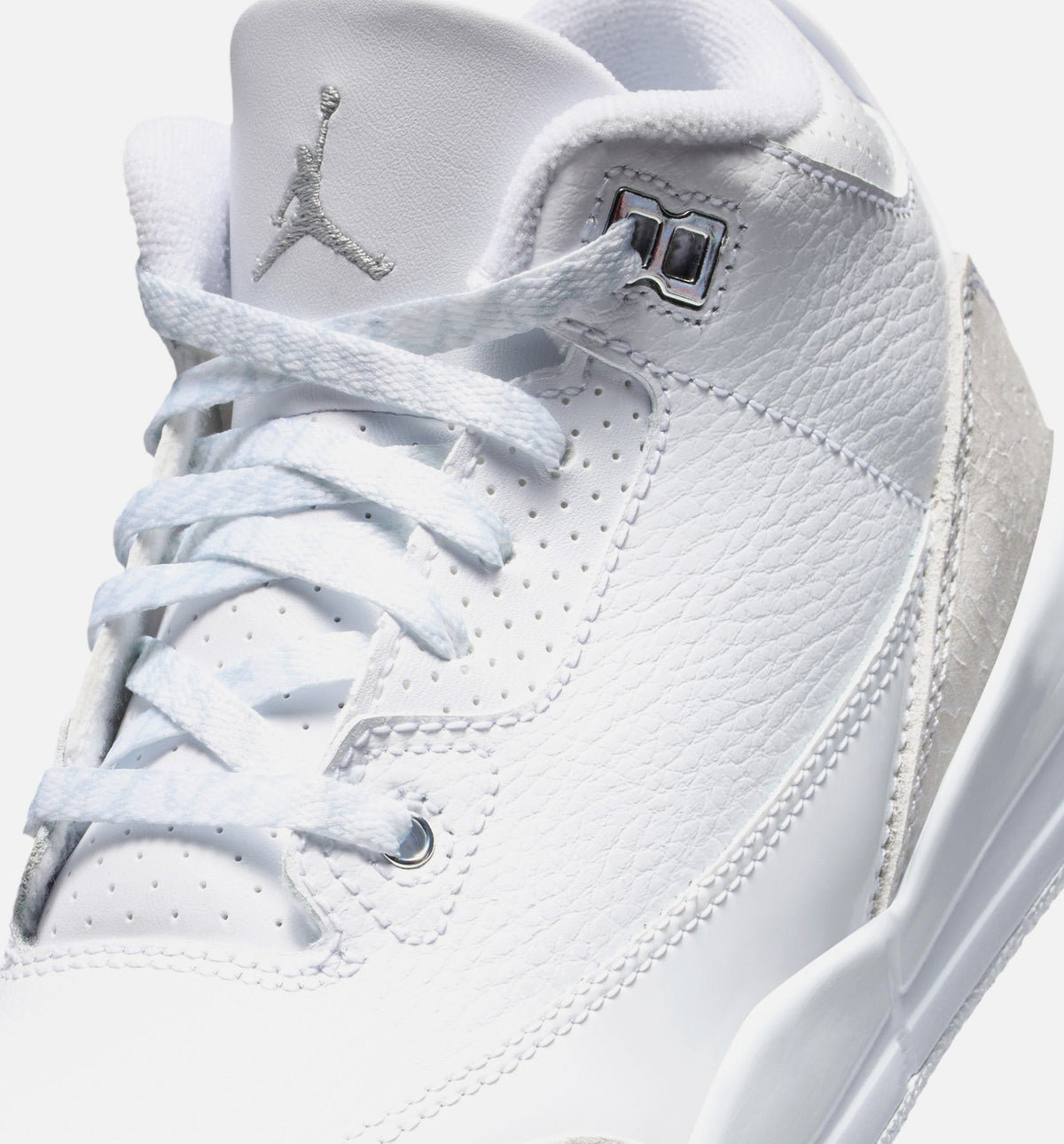Air Jordan 3 Retro "White and Silver" Preschool Lifestyle Shoes – White/Metallic Silver