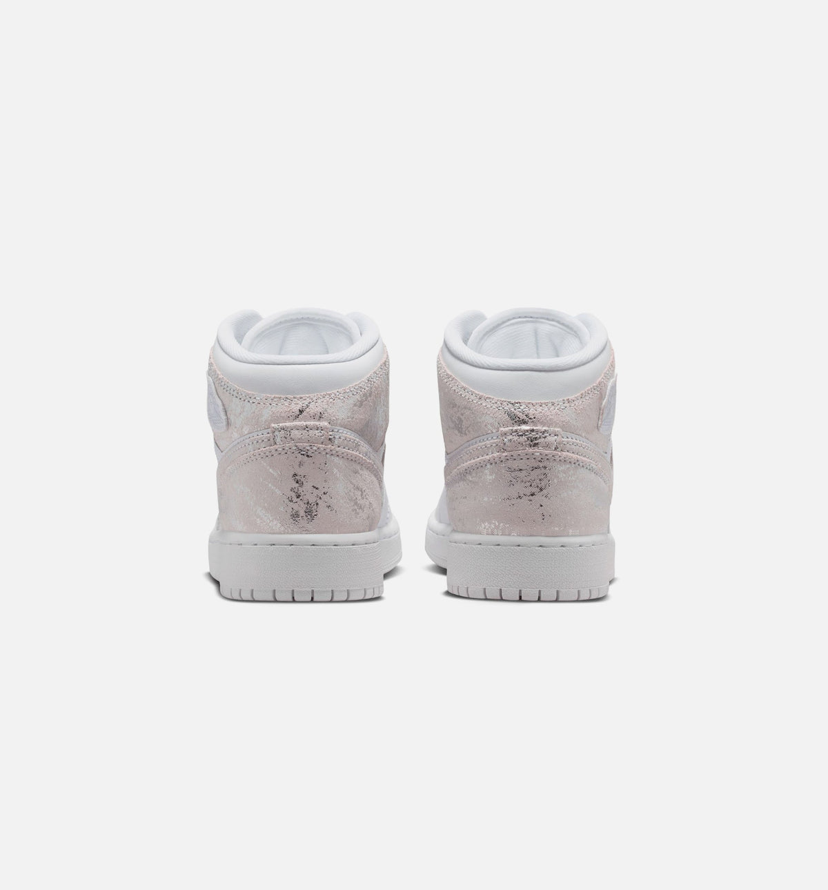 Air Jordan 1 Mid SE "Field Silver" Grade School Lifestyle Shoes – White/Field Silver
