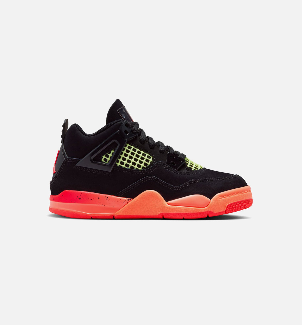 Air Jordan 4 Retro "Black Infrared 23" Preschool Lifestyle Shoes – Black/Infrared 23/Bright Mango