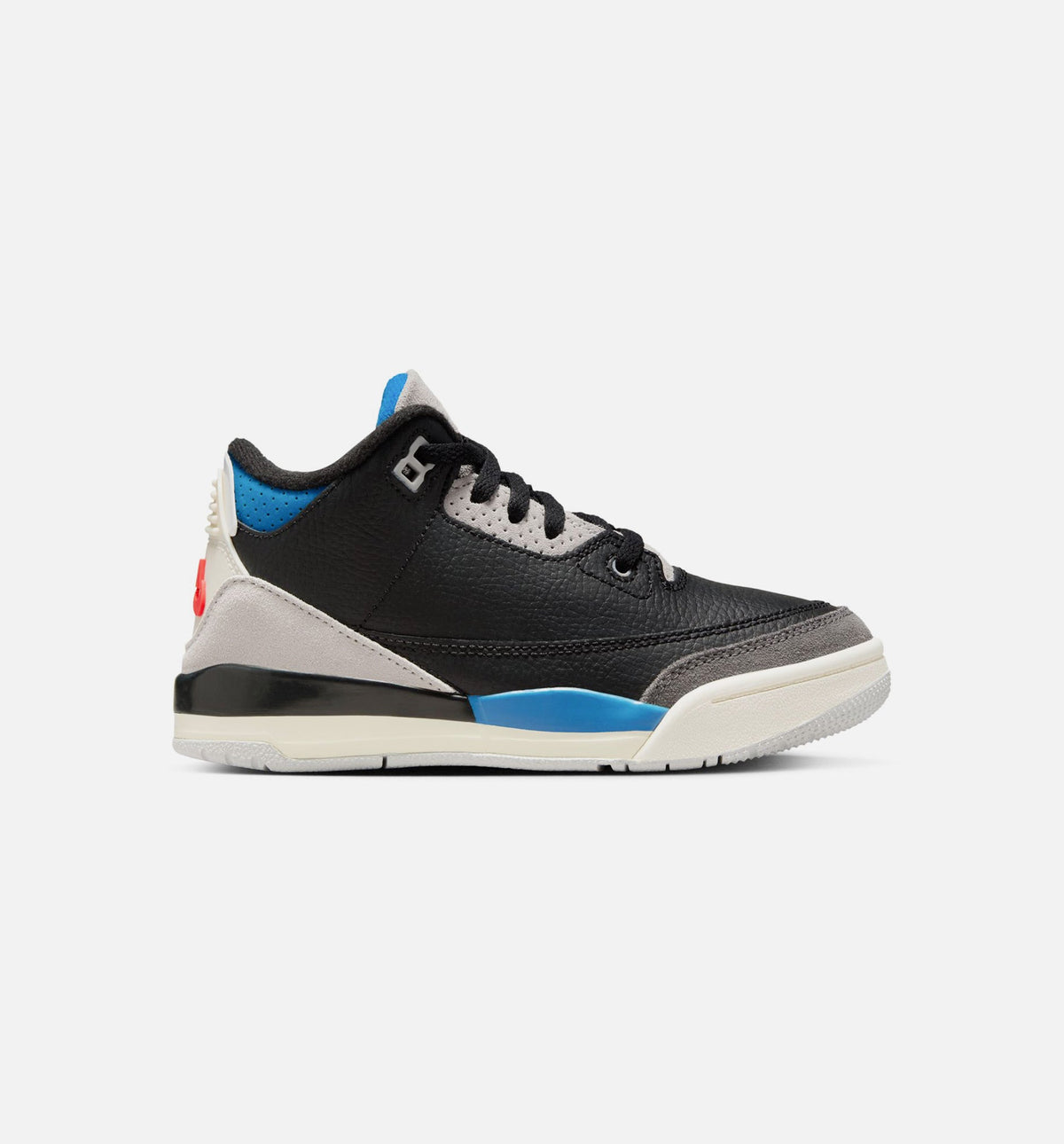 Air Jordan 3 Retro OG "Rare Air" Preschool Lifestyle Shoes – Black/Chile Red/Neutral Grey