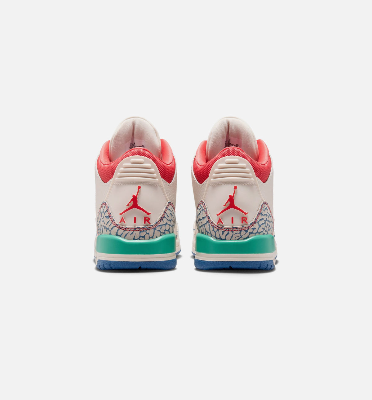 Air Jordan 3 Retro "Play Your Way" Grade School Lifestyle Shoes – Chalk/Track Red/True Blue/Kinetic Green