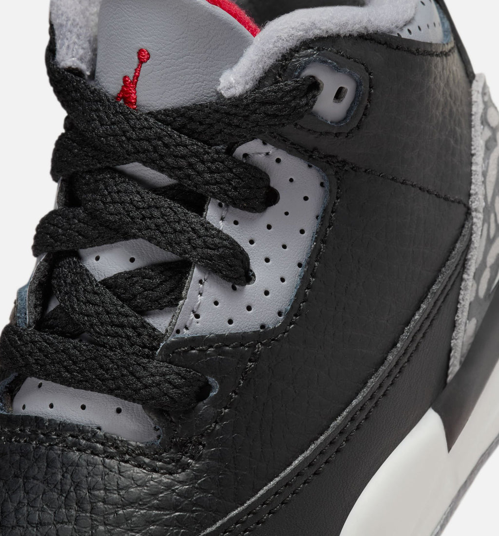 Air Jordan 3 Retro "Black Cement" Infant/Toddler Lifestyle Shoes – Black/Fire Red/Cement Grey/Summit White