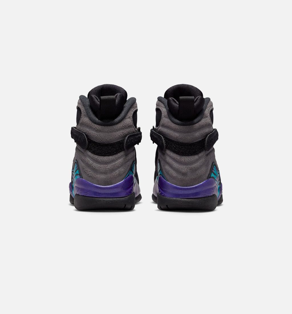 Air Jordan 8 Retro Aqua Grade School Lifestyle Shoes – Black/Multi-Color/Bright Concord