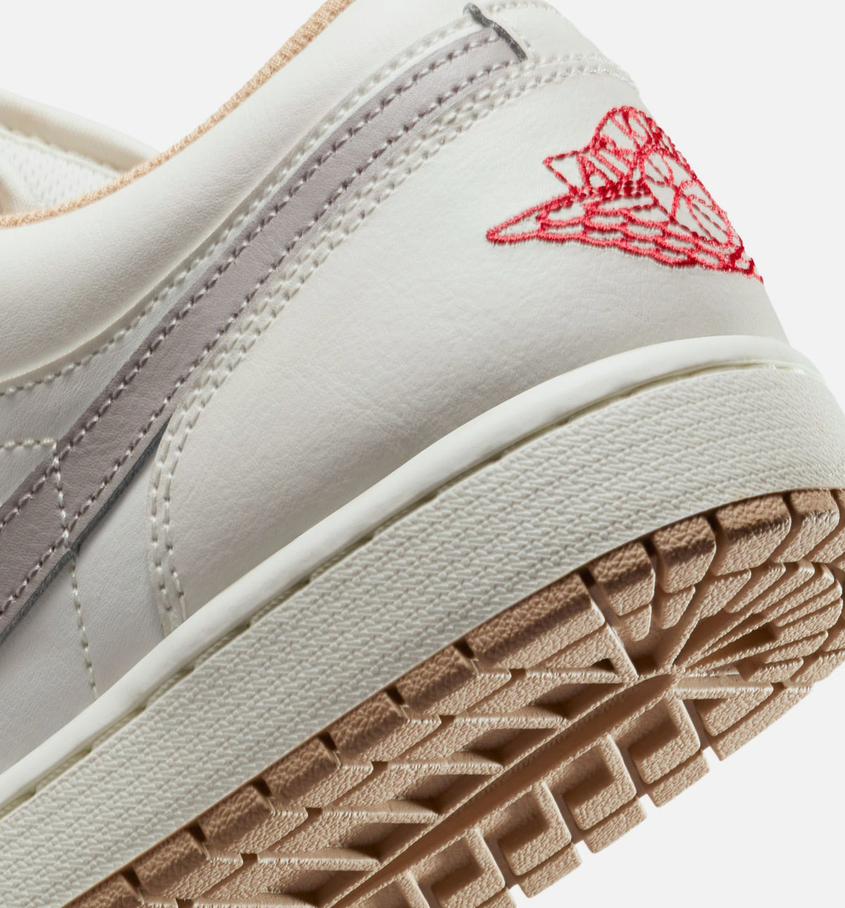 Air Jordan 1 Low Men's Lifestyle Shoes – Sail/Fire Red/College Grey/Hemp