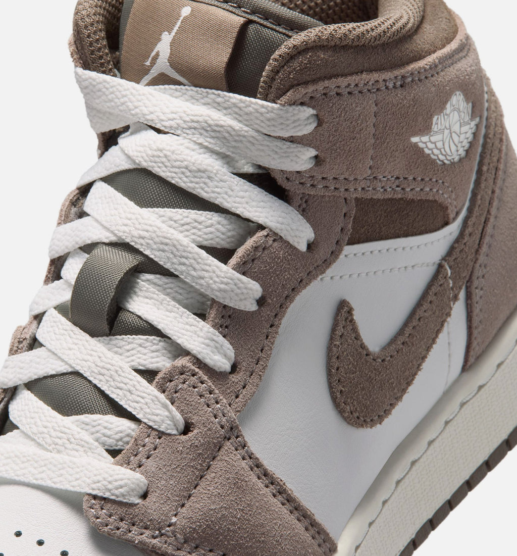 Air Jordan 1 Mid "Enigma Stone" Grade School Lifestyle Shoes – Enigma Stone/Olive Grey/Summit White