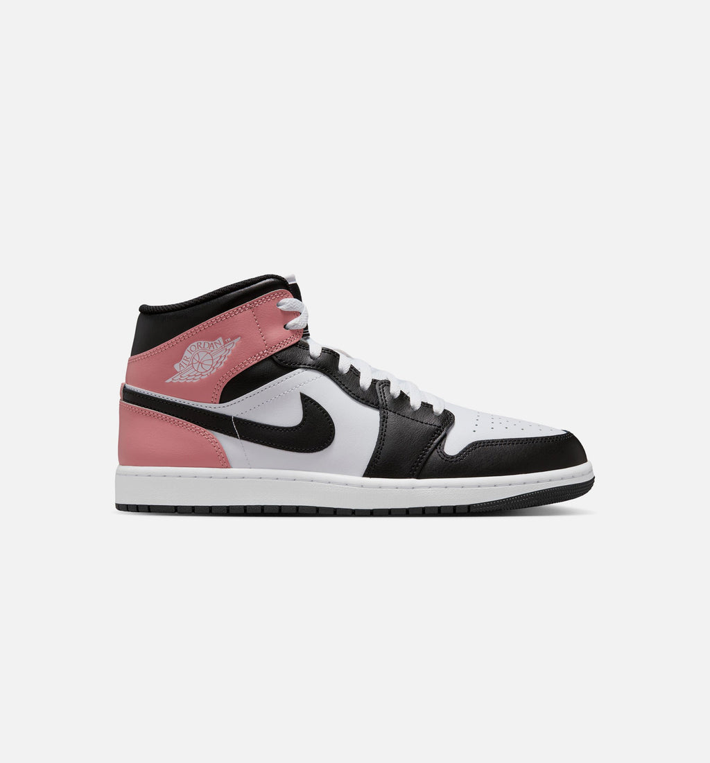 Air Jordan 1 Mid "Rust Pink" Men's Lifestyle Shoes – White/Rust Pink/Black