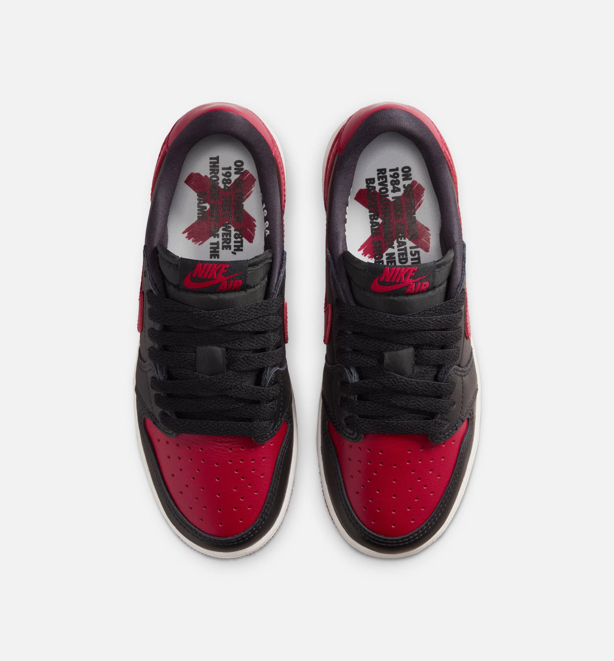 Air Jordan 1 Retro Low OG "Banned" Grade School Lifestyle Shoes – Black/Varsity Red/Summit White