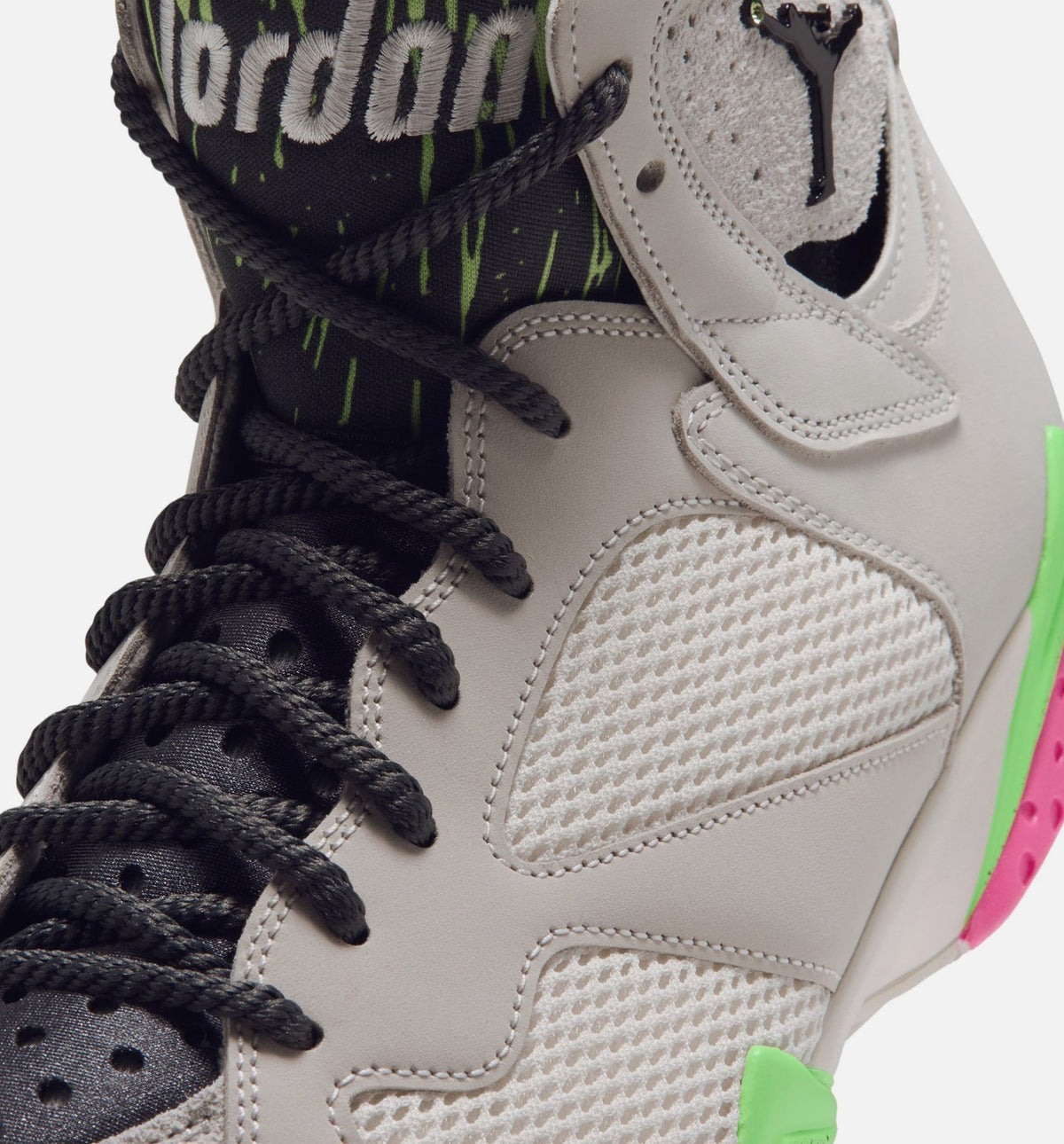 Air Jordan 7 Retro Tennis Day Men's Lifestyle Shoes – Phantom/Lime Blast/Pink Blast/Anthracite