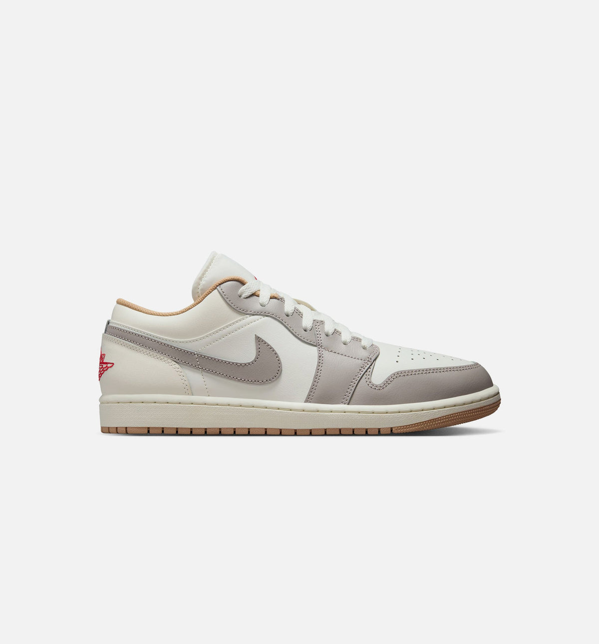 Air Jordan 1 Low Men's Lifestyle Shoes – Sail/Fire Red/College Grey/Hemp