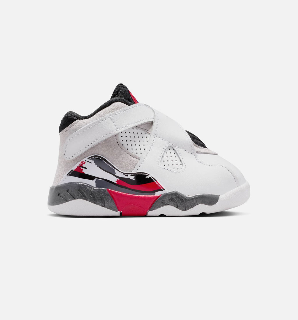 Air Jordan 8 Retro True Red Infant/Toddler Lifestyle Shoes – White/Black/True Red
