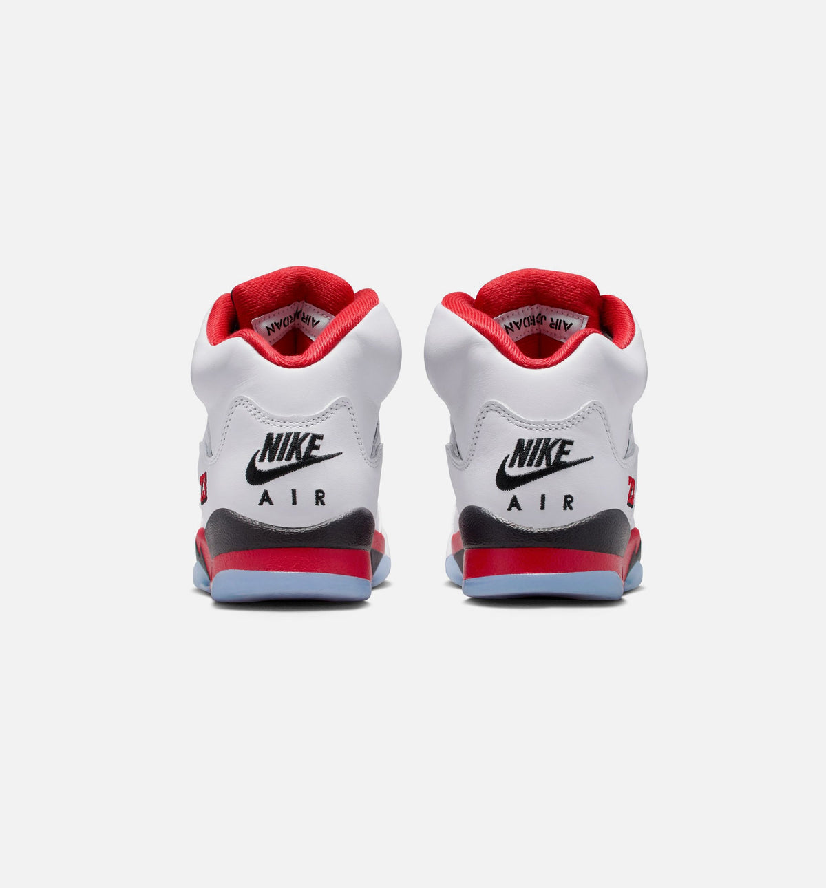 Air Jordan 5 Retro "Fire Red" Grade School Lifestyle Shoes – White/Fire Red/Black