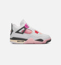 Air Jordan 4 Retro "Comic" Grade School Lifestyle Shoes – Off White/Fire Pink/Anthracite