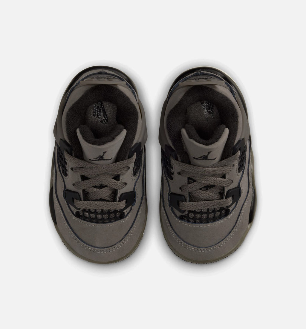 Air Jordan 4 Retro "Cave Stone and Black" Infant/Toddler Lifestyle Shoes – Cave Stone/Black/Moon Particle
