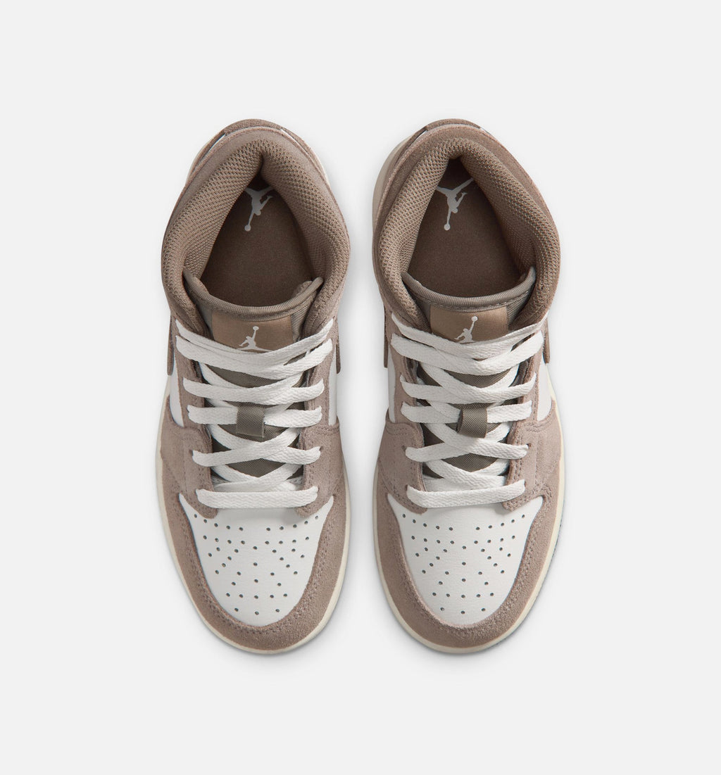 Air Jordan 1 Mid "Enigma Stone" Grade School Lifestyle Shoes – Enigma Stone/Olive Grey/Summit White
