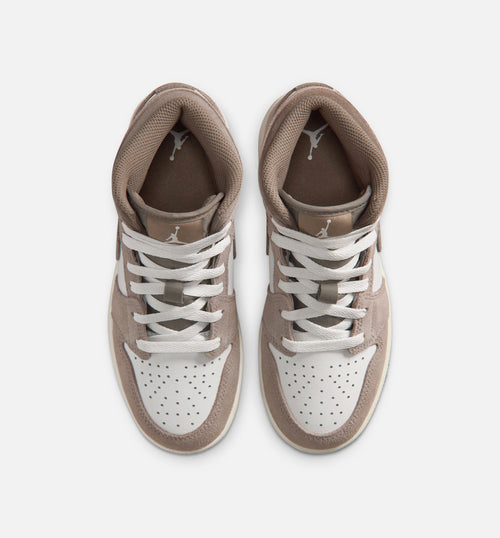 Air Jordan 1 Mid "Enigma Stone" Grade School Lifestyle Shoes – Enigma Stone/Olive Grey/Summit White