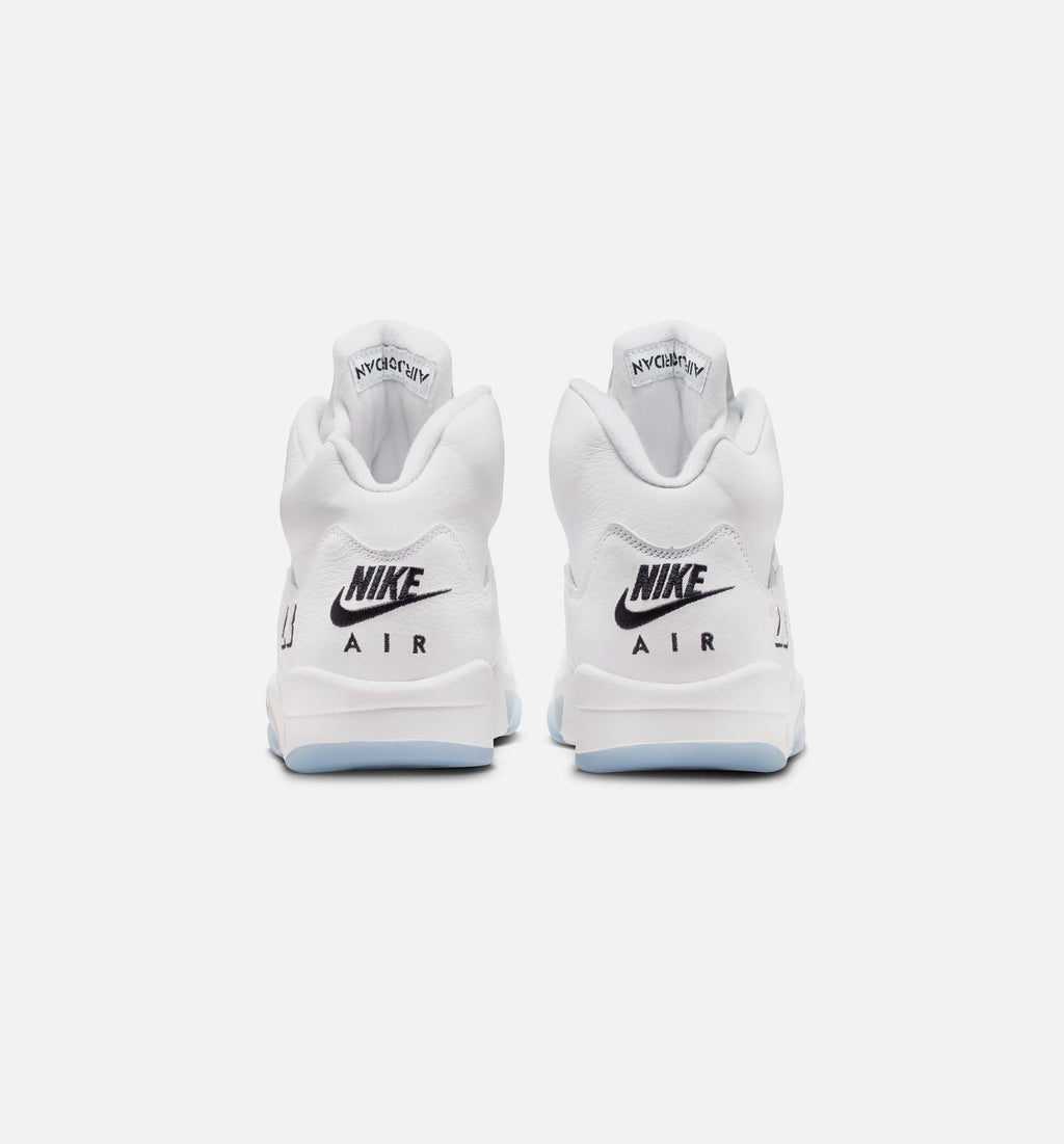 Air Jordan 5 Retro OG Men's Lifestyle Shoes / White / Metallic Silver / Black