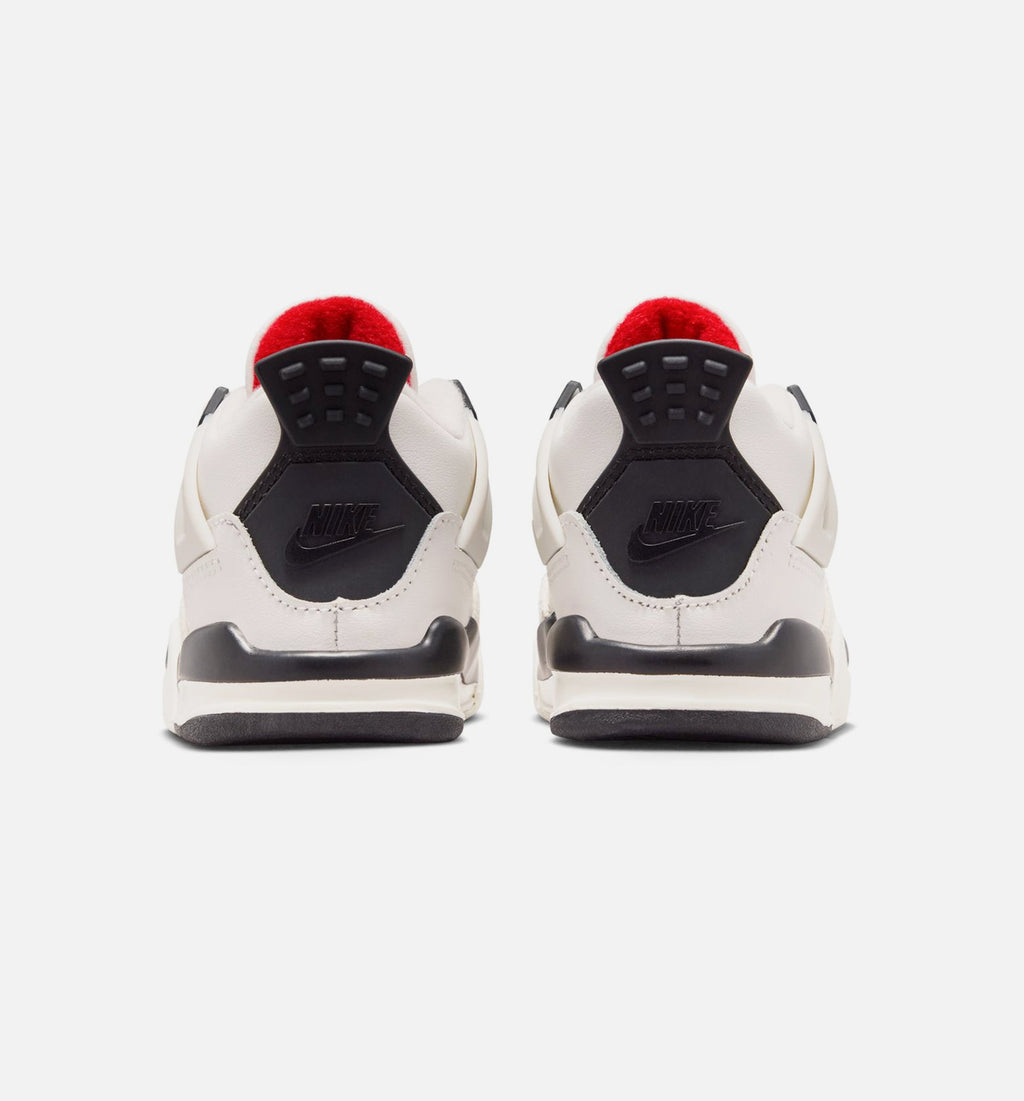 Air Jordan 4 Retro "Flight Club" Infant/Toddler Lifestyle Shoes – Sail/Black/University Red