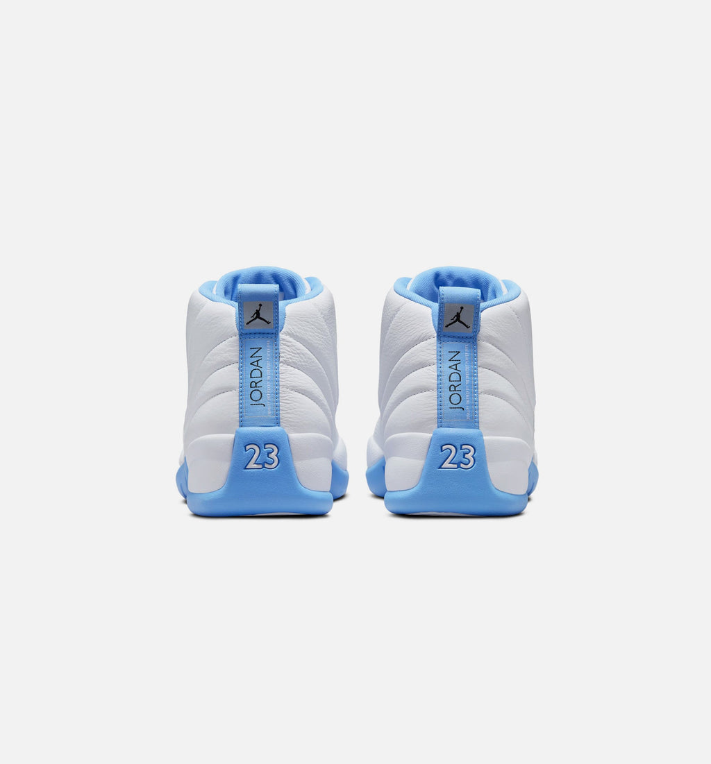 Air Jordan 12 Retro University Blue Men's Lifestyle Shoes – White/University Blue/Metallic Silver