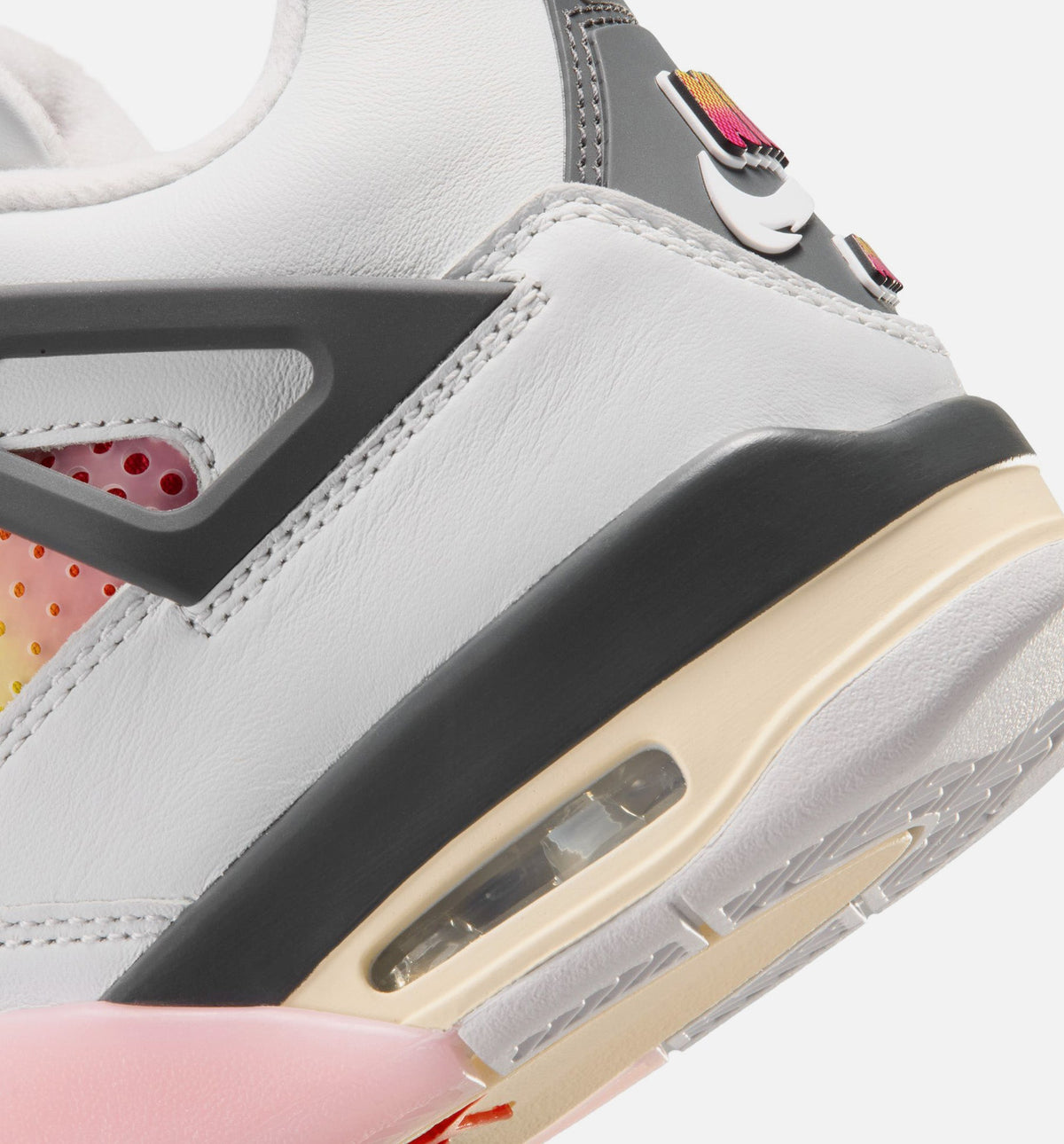 Air Jordan 4 Retro "Comic" Grade School Lifestyle Shoes – Off White/Fire Pink/Anthracite