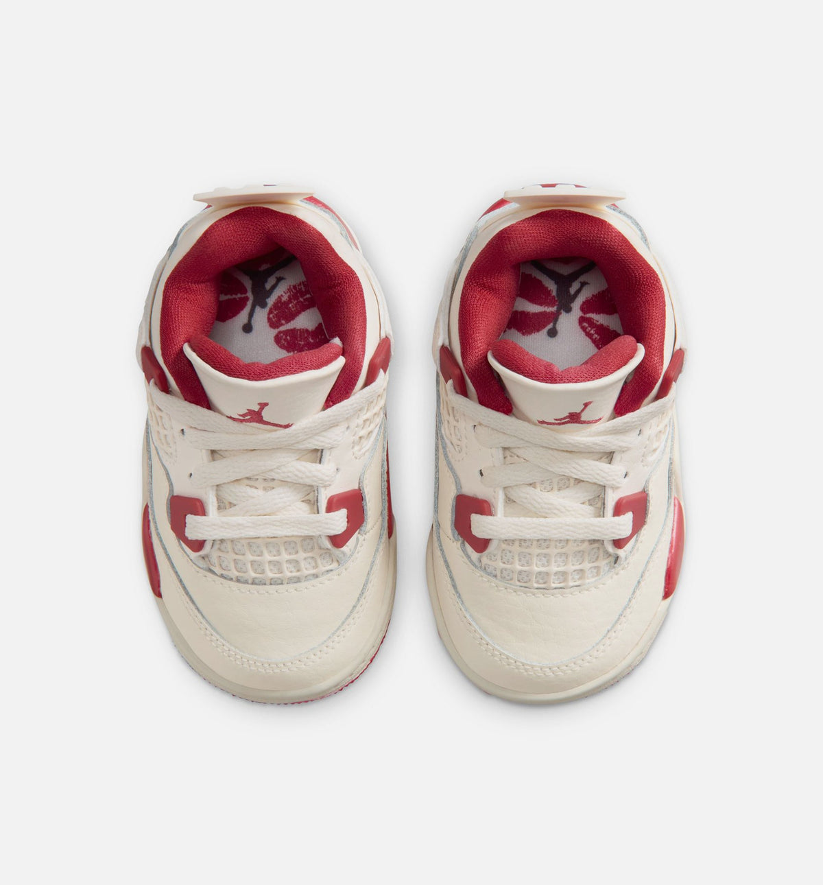 Air Jordan 4 Retro "Valentine's Day" Infant/Toddler Lifestyle Shoes – Pale Ivory/Sierra Red/Tough Red