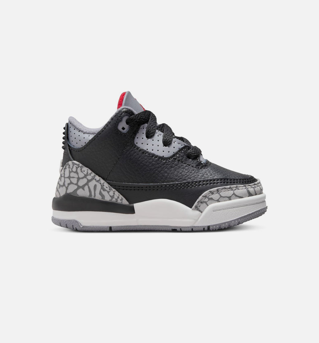 Air Jordan 3 Retro "Black Cement" Infant/Toddler Lifestyle Shoes – Black/Fire Red/Cement Grey/Summit White