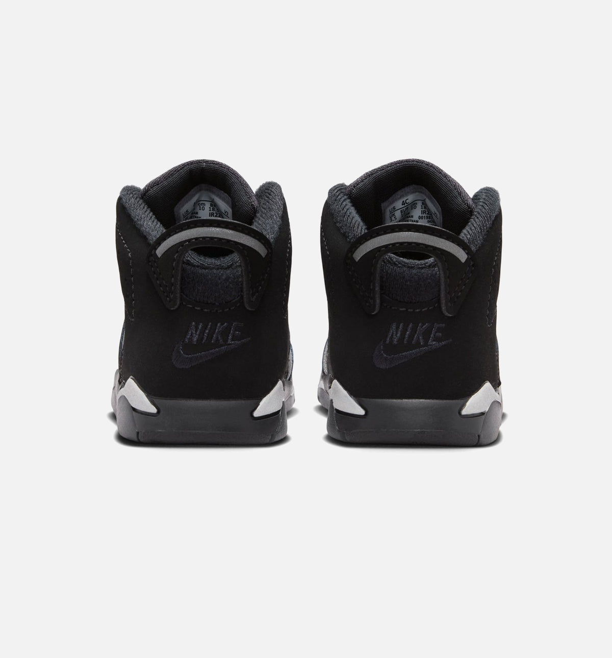 Air Jordan 6 Cap & Gown Infant Toddler Lifestyle Shoes / Black / Reflective Silver