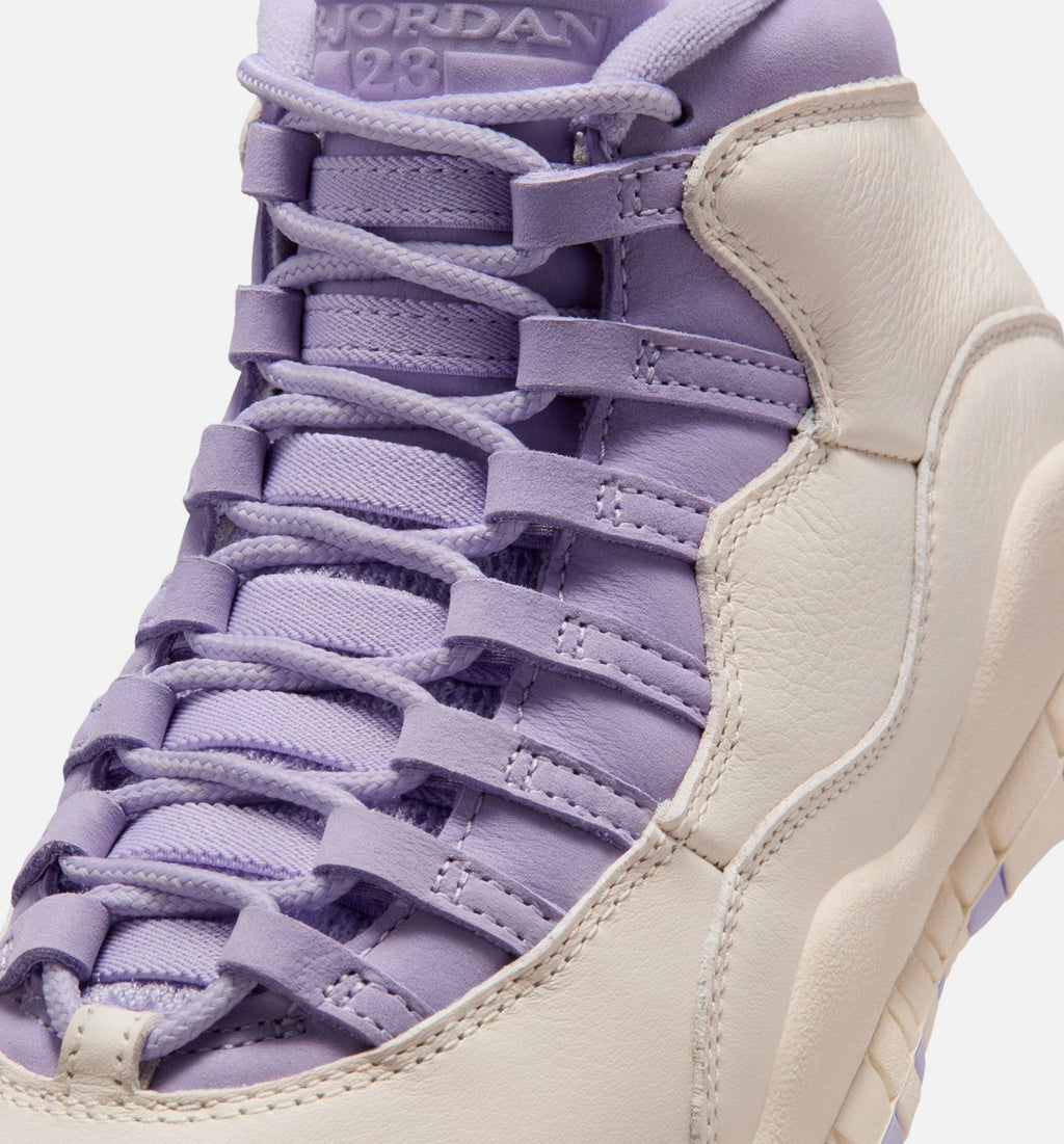 Air Jordan 10 Retro Hydrangeas Women's Lifestyle Shoes – Chalk/Hydrangeas/Wild Grape