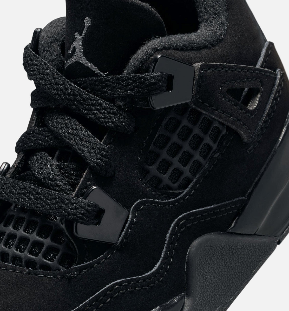 Air Jordan 4 Retro "Black Cat" Infant/Toddler Lifestyle Shoes – Black/Light Graphite
