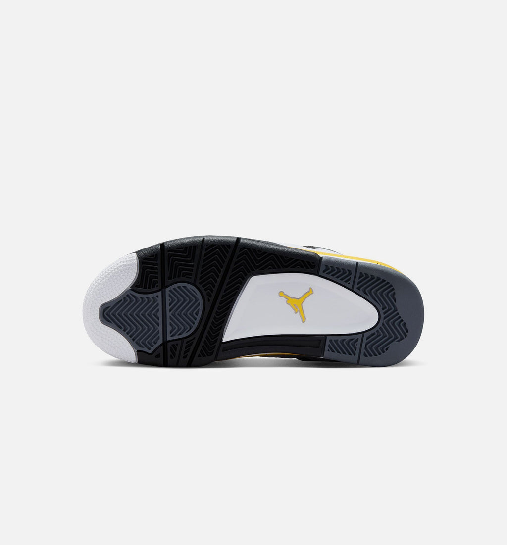 Air Jordan 4 Retro "Rare Air" Tour Yellow Grade School Lifestyle Shoes – White/Dark Blue Grey/Black/Tour Yellow