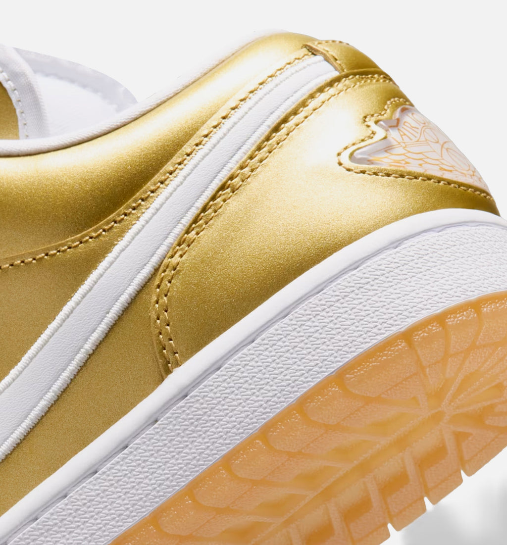 Air Jordan 1 Low Gold Women's Lifestyle Shoes – Gold/White/Gum Yellow